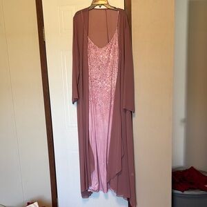 Pink and Mauve Dress with Overlay